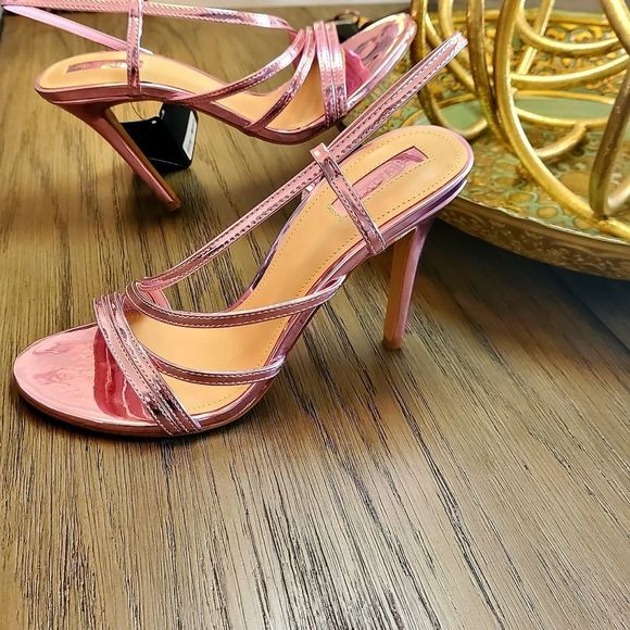 Forever 21 Shoes - Pink Metallic Heels